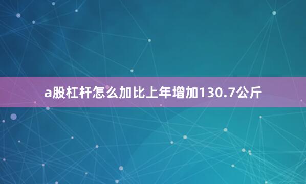 a股杠杆怎么加比上年增加130.7公斤