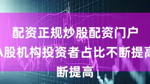 配资正规炒股配资门户A股机构投资者占比不断提高