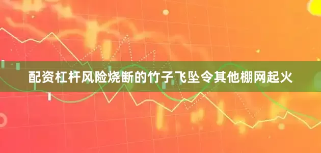 配资杠杆风险烧断的竹子飞坠令其他棚网起火