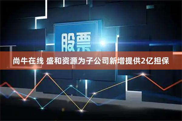尚牛在线 盛和资源为子公司新增提供2亿担保